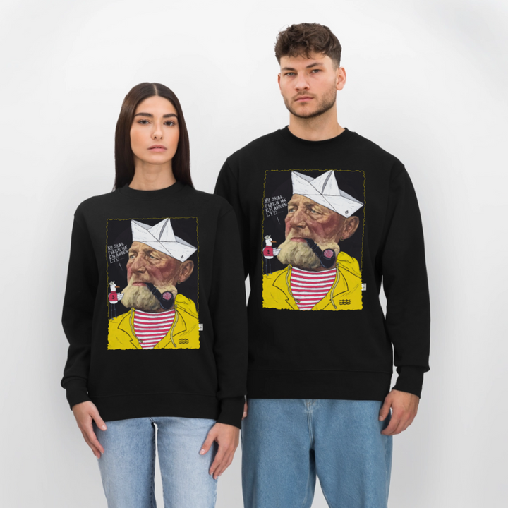 Styrmand Karlsen - Kraftig Unisex Sweatshirt - sort