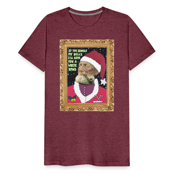 Klaus Santa - Premuim Herre T-shirt - bordeaux meleret