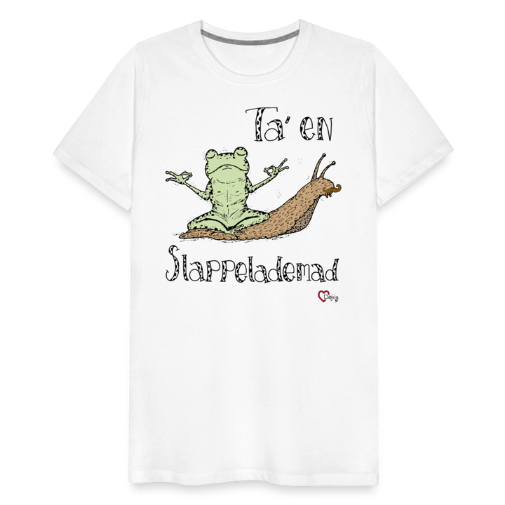 Ta' en Slappelademad Snegl - Eksklusiv Herre T-shirt - hvid