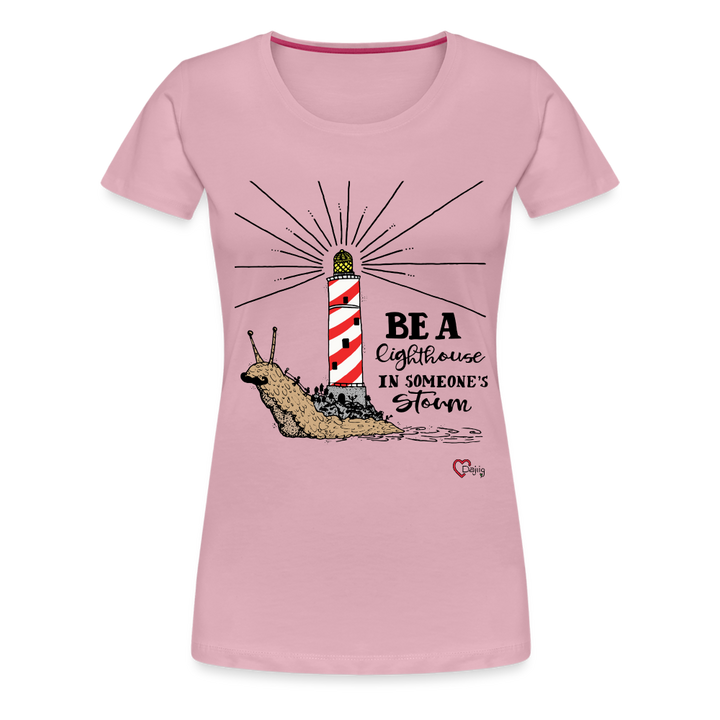 Be a Lighthouse Snegl - Eksklusiv Dame T-shirt - lyserosa