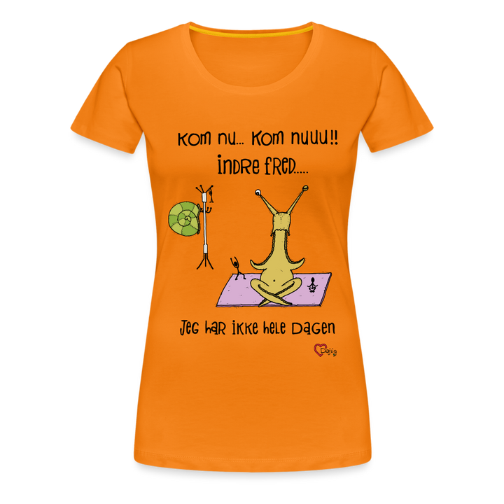 Indre Fred Snegl - Eksklusiv Dame T-shirt - orange