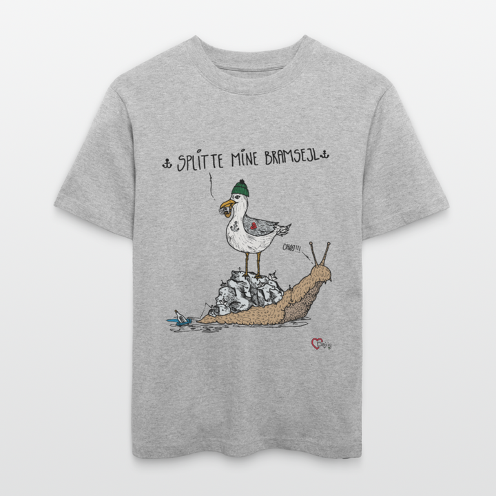 Splitte Mine Bramsejl - Unisex T-shirt - grå meleret