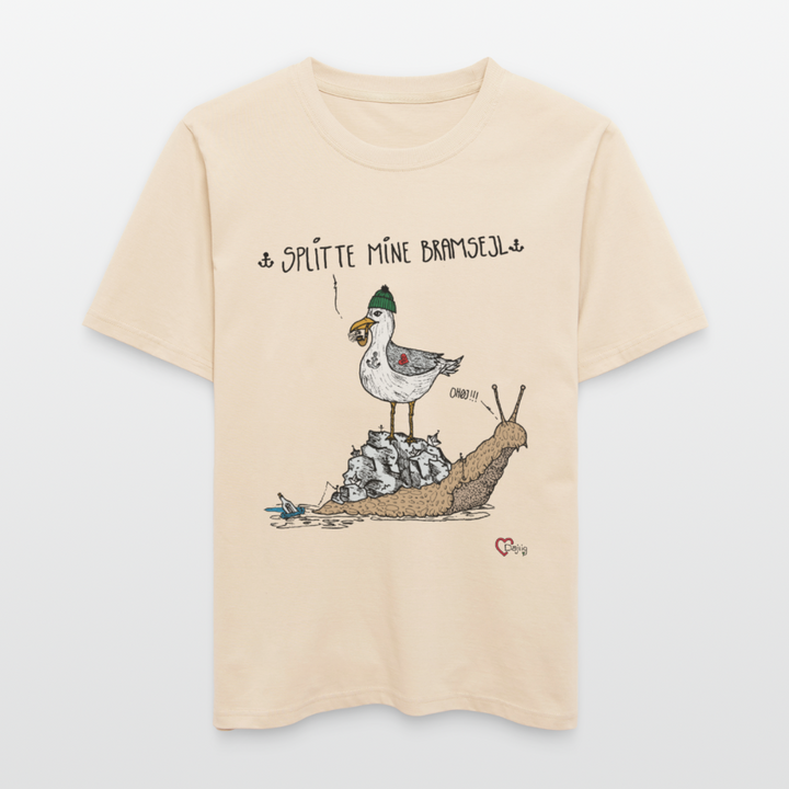 Splitte Mine Bramsejl - Unisex T-shirt - råhvid