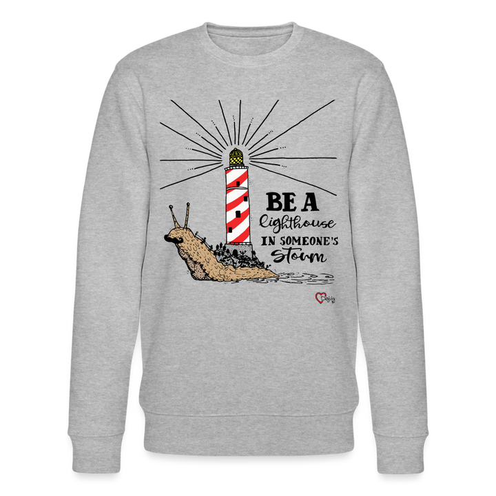 Be a Lighthouse Snegl - Kraftig Unisex Sweatshirt - grå meleret