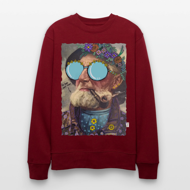Hippie Hans - Kraftig Unisex Sweatshirt - burgunder-rød
