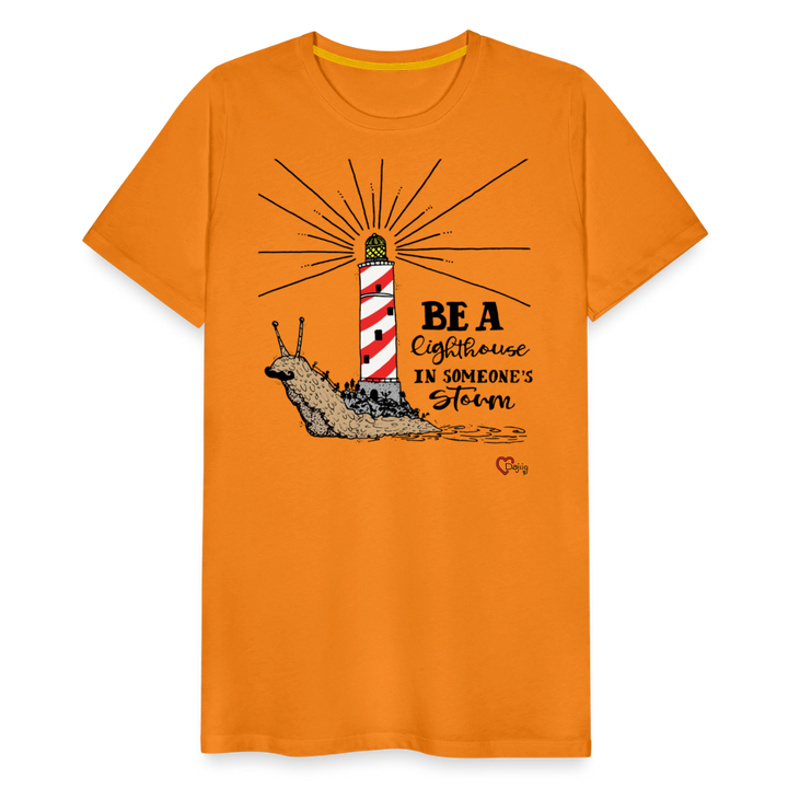 Be a Lighthouse Snegl - Eksklusiv Herre T-shirt - orange