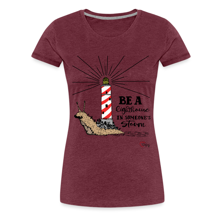 Be a Lighthouse Snegl - Eksklusiv Dame T-shirt - bordeaux meleret