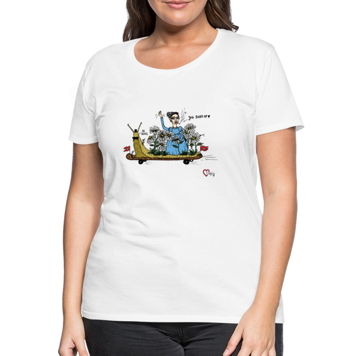 Daisy Me Rollin' Snegl - Eksklusiv Dame T-shirt - hvid