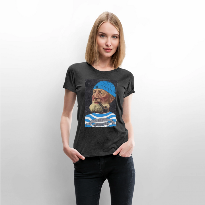 Poul Sømand - Premium Dame T-shirt - antracit meleret