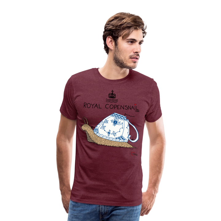 Royal Copensnail - Eksklusiv Herre T-shirt - bordeaux meleret