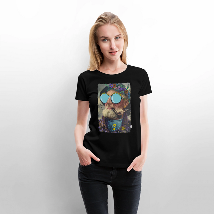 Hippie Hans - Premium Dame T-shirt - sort