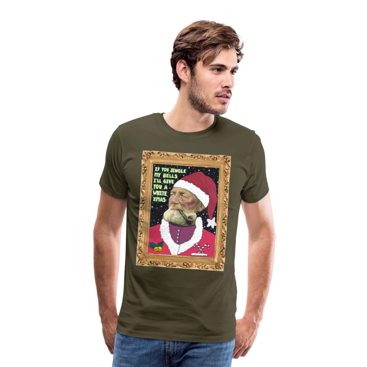 Klaus Santa - Premuim Herre T-shirt - kaki