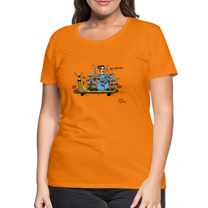 Daisy Me Rollin' Snegl - Eksklusiv Dame T-shirt - orange