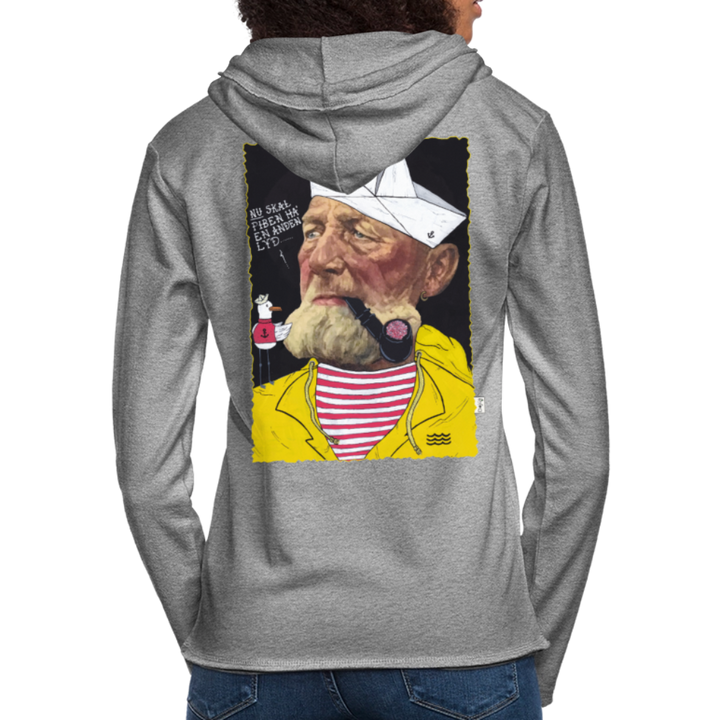 Styrmand Karlsen - Let Unisex Hættetrøje - grå meleret