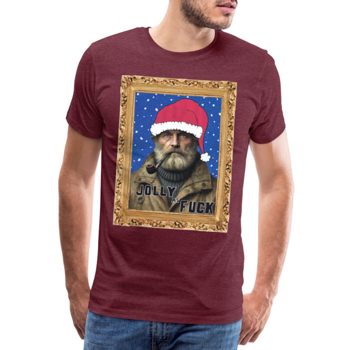 Jolly Joe - Premium Herre T-shirt - bordeaux meleret