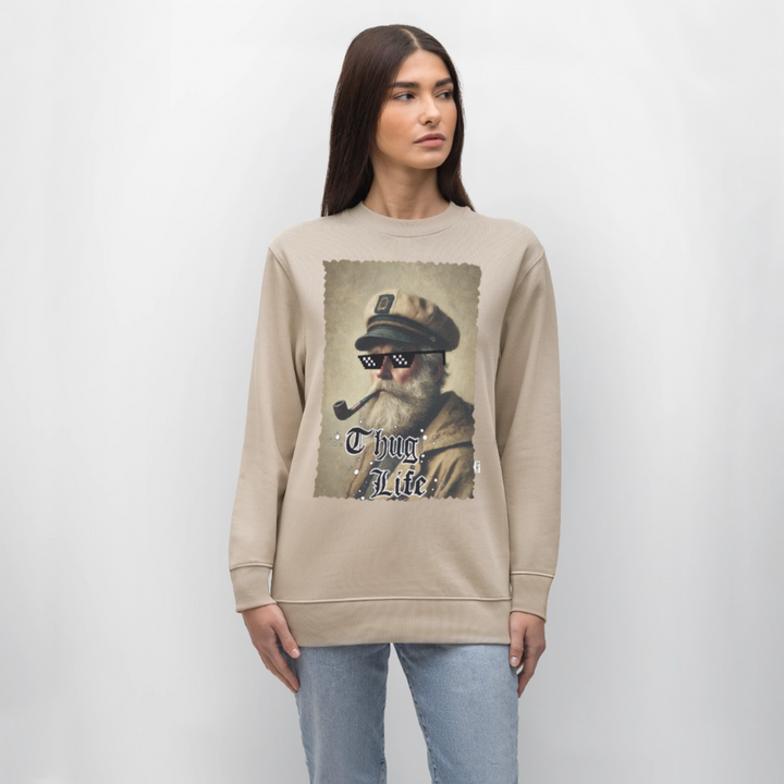 Leif Lurendrejer - Kraftig Unisex Sweatshirt - beige