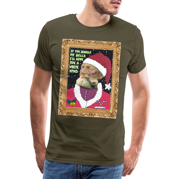 Klaus Santa - Premuim Herre T-shirt - kaki