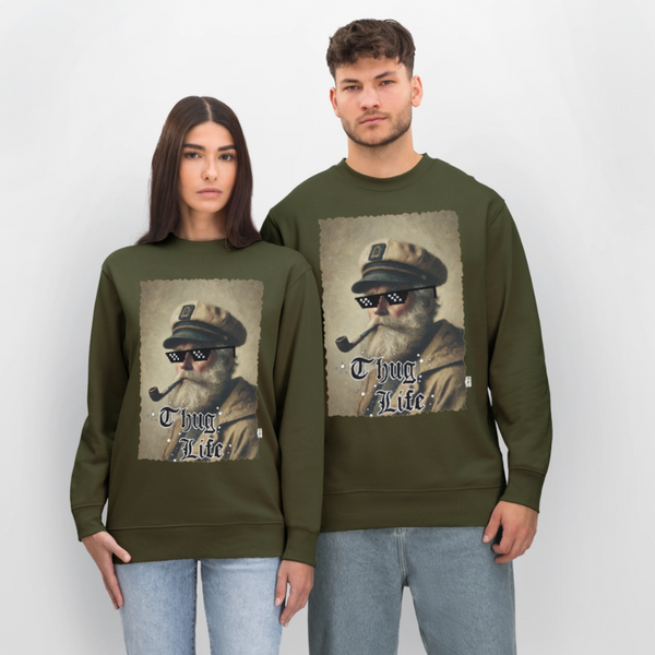 Leif Lurendrejer - Kraftig Unisex Sweatshirt - khaki
