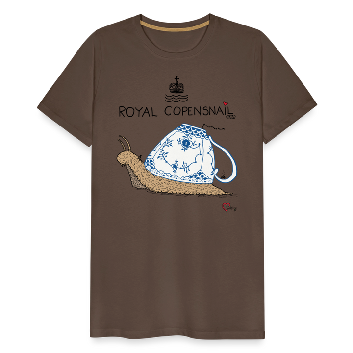 Royal Copensnail - Eksklusiv Herre T-shirt - gråbrun