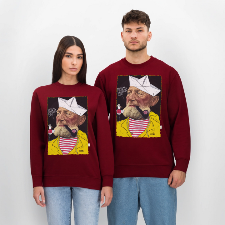 Styrmand Karlsen - Kraftig Unisex Sweatshirt - burgunder-rød