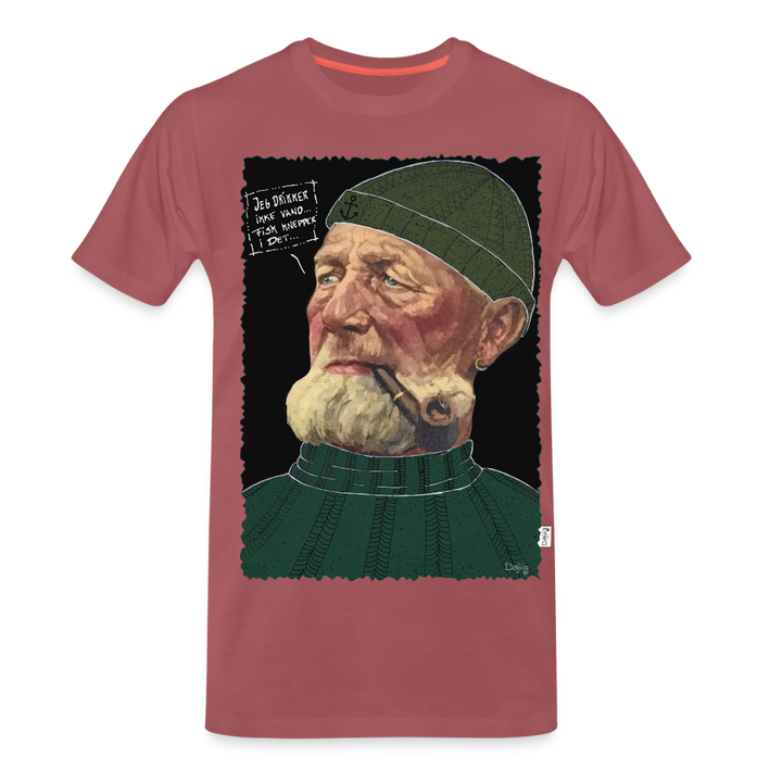 Anker Bådsmand - Premium Herre T-shirt - forvasket bordeaux