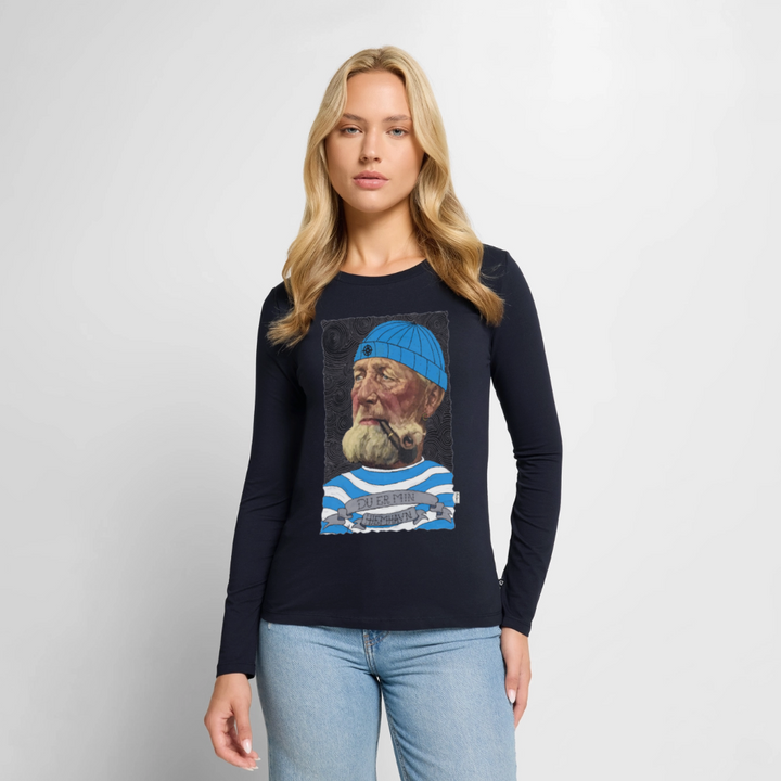 Poul Sømand - Dame Langærmet Trøje - navy