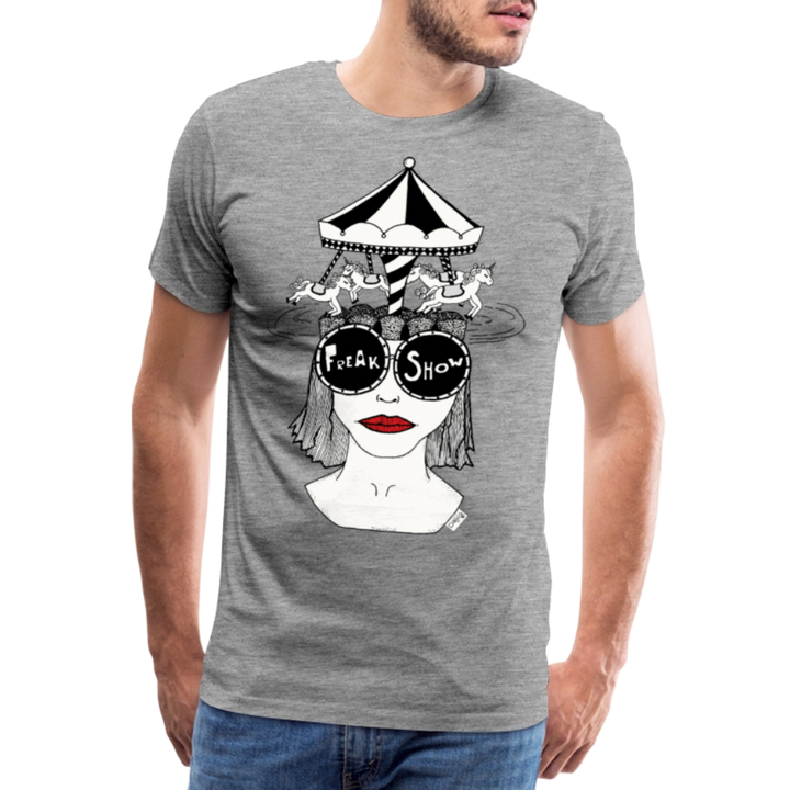 ADHD Freak Show Herre T-shirt - grå meleret