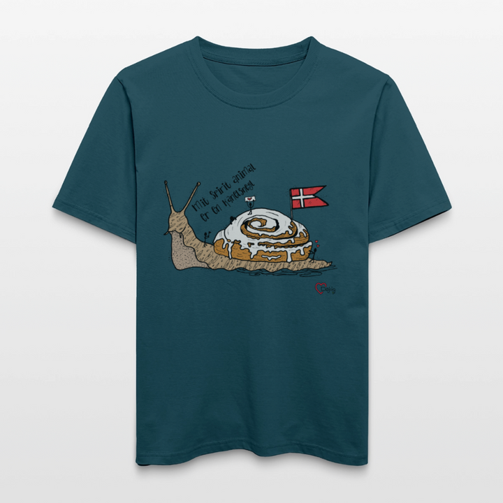 Spirit Animal Kanelsnegl - Unisex T-shirt - mørk petrol