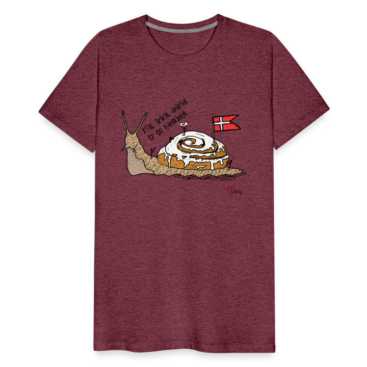 Spirit Animal Kanelsnegl - Eksklusiv Herre T-shirt - bordeaux meleret