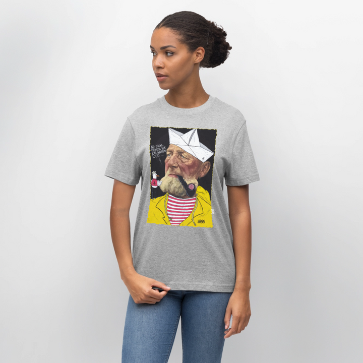 Styrmand Karlsen - Unisex T-shirt - grå meleret