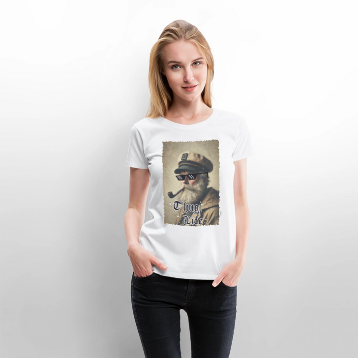Leif Lurendrejer - Premium Dame T-shirt - hvid