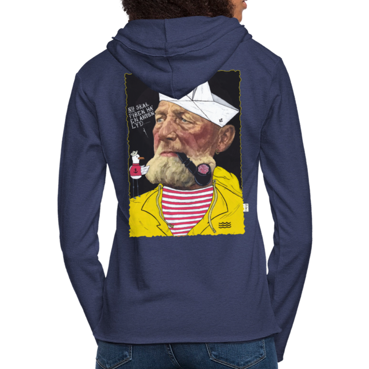 Styrmand Karlsen - Let Unisex Hættetrøje - marineblå meleret