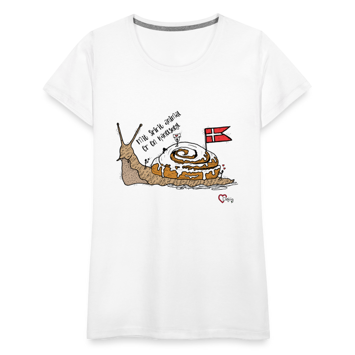 Spirit Animal Kanelsnegl - Eksklusiv Dame T-shirt - hvid