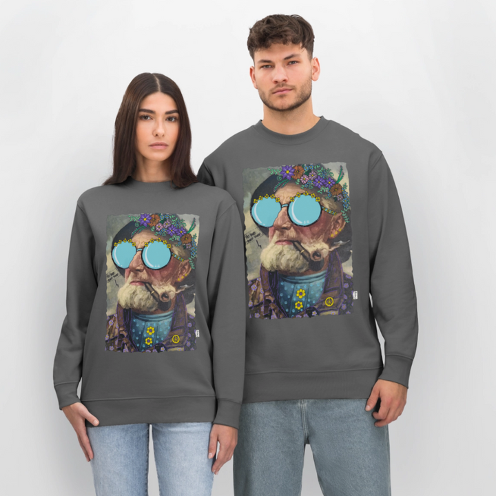 Hippie Hans - Kraftig Unisex Sweatshirt - charcoal