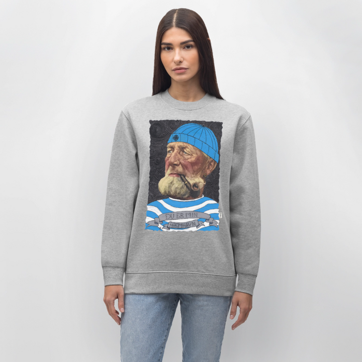 Poul Sømand - Kraftig Unisex Sweatshirt - grå meleret