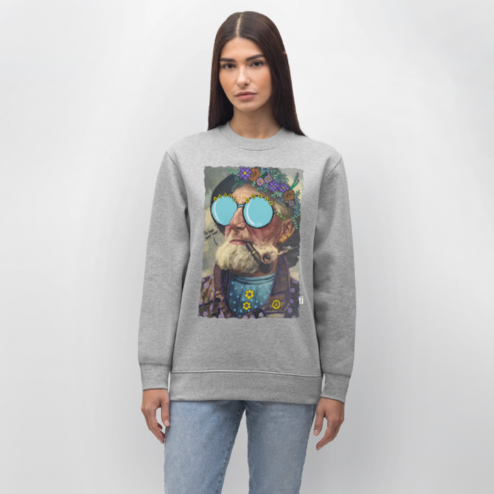 Hippie Hans - Kraftig Unisex Sweatshirt - grå meleret