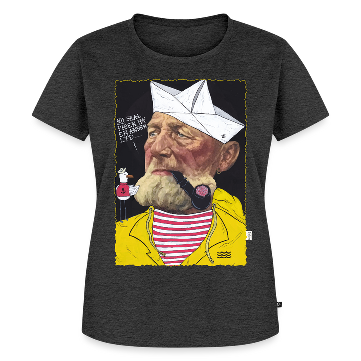 Styrmand Karlsen - Premium Dame T-shirt - antracit meleret