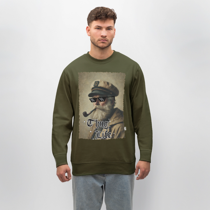 Leif Lurendrejer - Kraftig Unisex Sweatshirt - khaki