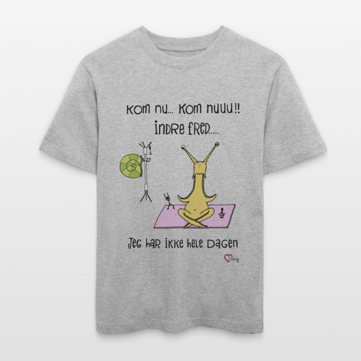 Indre Fred Snegl - Unisex T-shirt - grå meleret