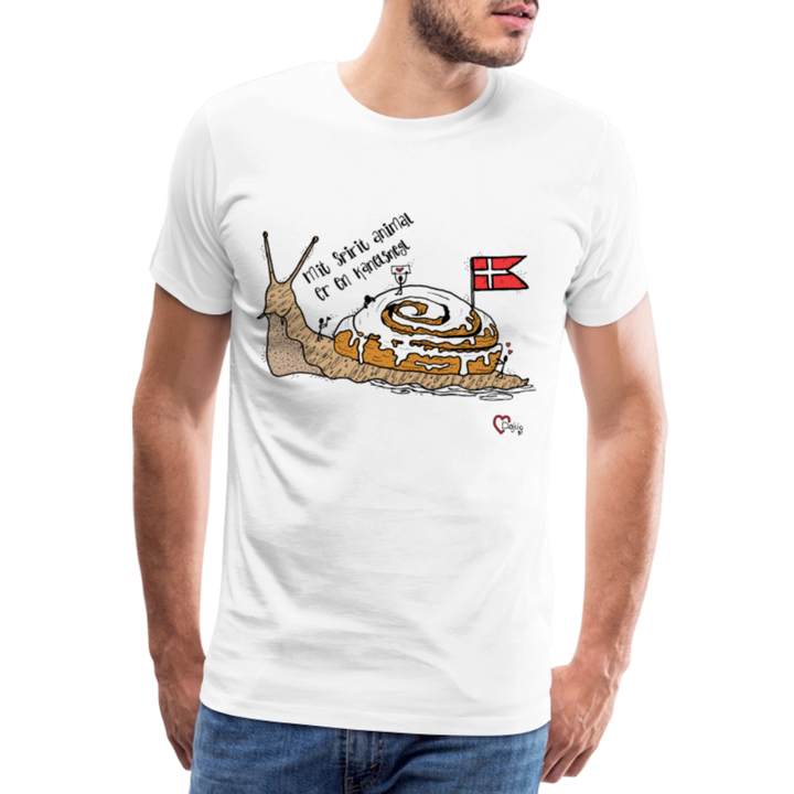 Spirit Animal Kanelsnegl - Eksklusiv Herre T-shirt - hvid