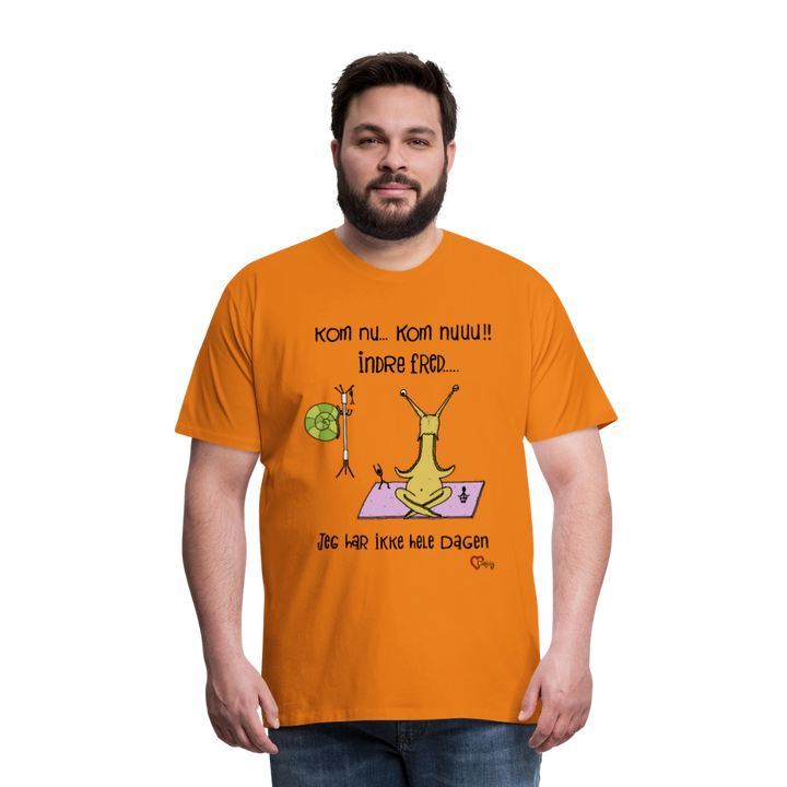 Indre Fred Snegl - Eksklusiv Herre T-shirt - orange