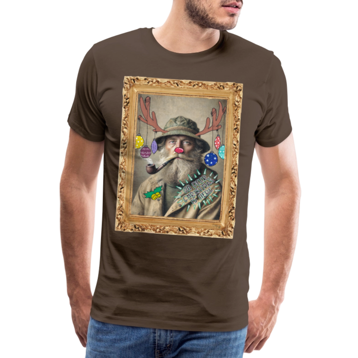 Rudolf Hjort - Premium Herre T-shirt - gråbrun