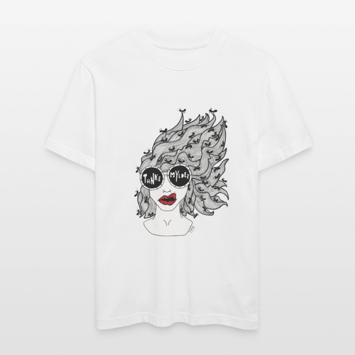ADHD Tankemylder Unisex T-shirt - hvid