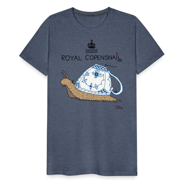 Royal Copensnail - Eksklusiv Herre T-shirt - blåmeleret