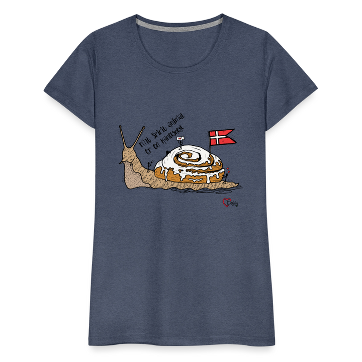 Spirit Animal Kanelsnegl - Eksklusiv Dame T-shirt - blåmeleret