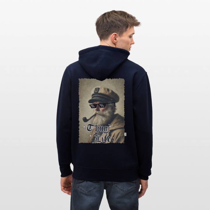 Leif Lurendrejer - Kraftig Unisex Hættetrøje m. lynlås - marineblå