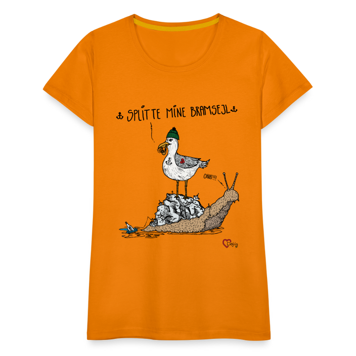 Splitte Mine Bramsejl - Eksklusiv DameT-shirt - orange