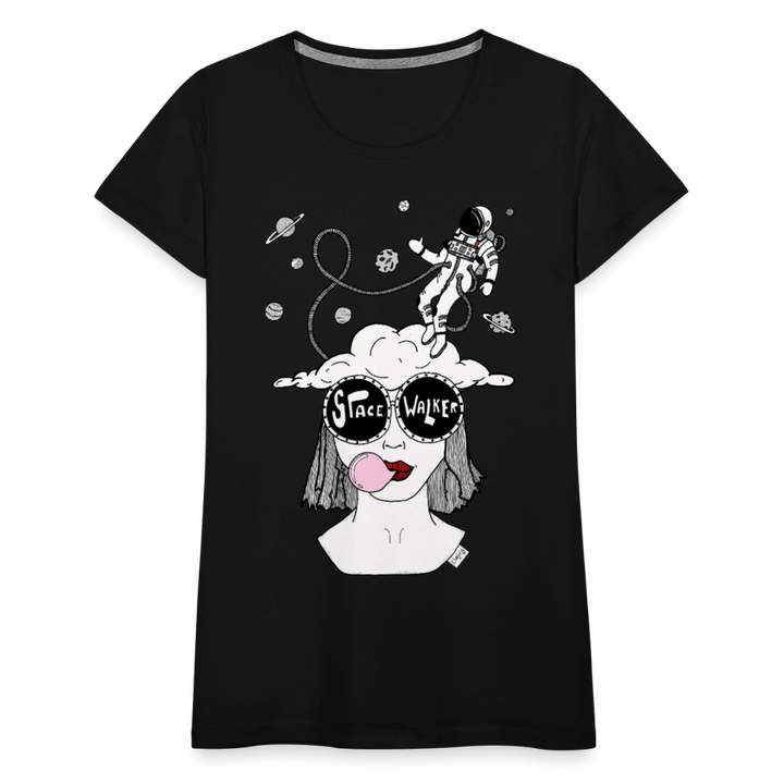 ADHD Space Walker Dame T-shirt - sort