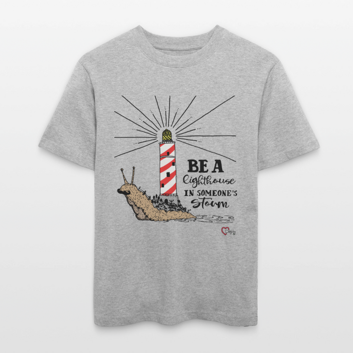 Be a Lighthouse Snegl - Unisex T-shirt - grå meleret