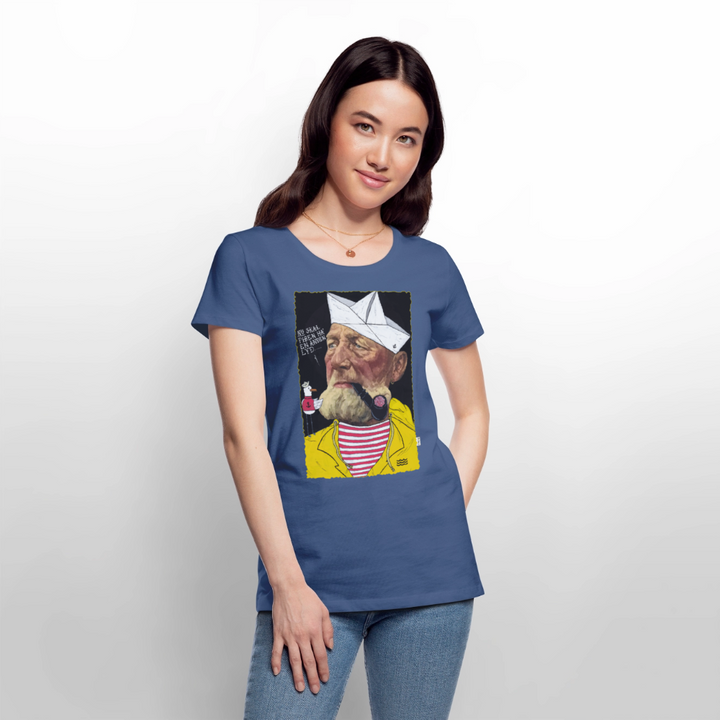 Styrmand Karlsen - Premium Dame T-shirt - dueblå